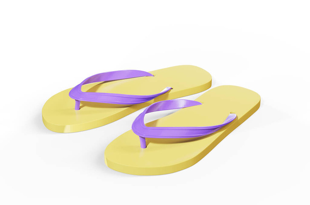 3d render of flip flops over white background - Фото, зображення