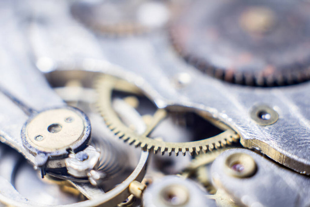 Mechanical watch mechanism close up - Фото, изображение