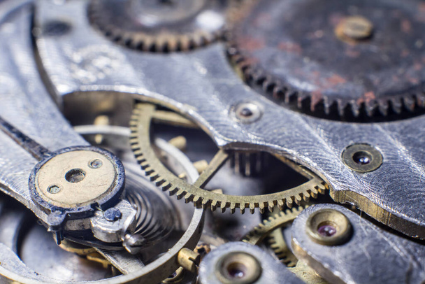 Mechanical watch mechanism close up - Foto, immagini