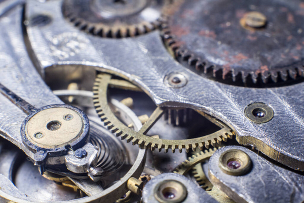 Mechanical watch mechanism close up - Foto, Bild