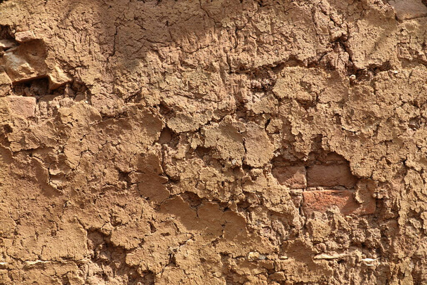 Mud wall Texture at Rural area - Valokuva, kuva