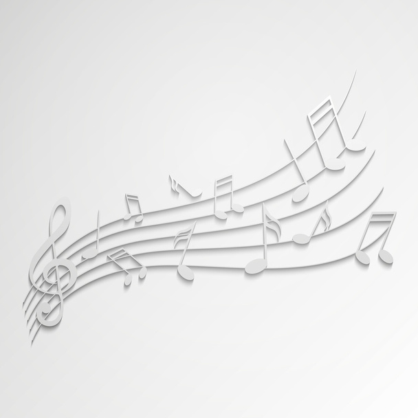 Vector Music Background with Notes - Vector, afbeelding