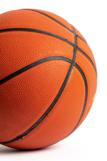 Orange basketball on a plain white background - Foto, immagini