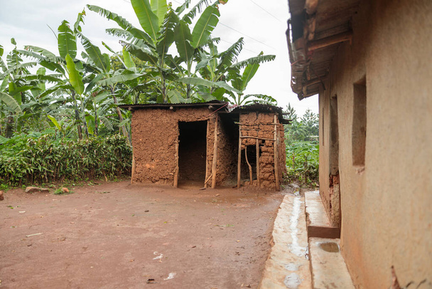 Old traditional house made of animals dung, clay and hay, Rwanda, Africa - Photo, image
