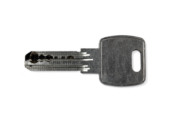 Срібний ключ ізольовано на білому тлі
 - Фото, зображення