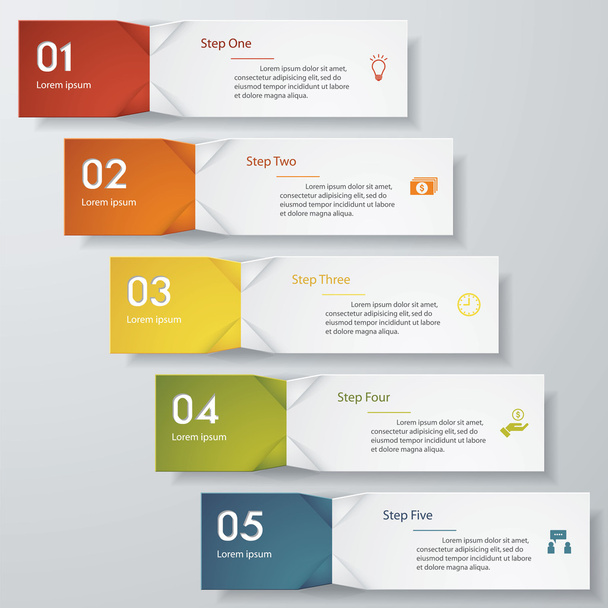 Design clean number banners template. Vector. - Vettoriali, immagini