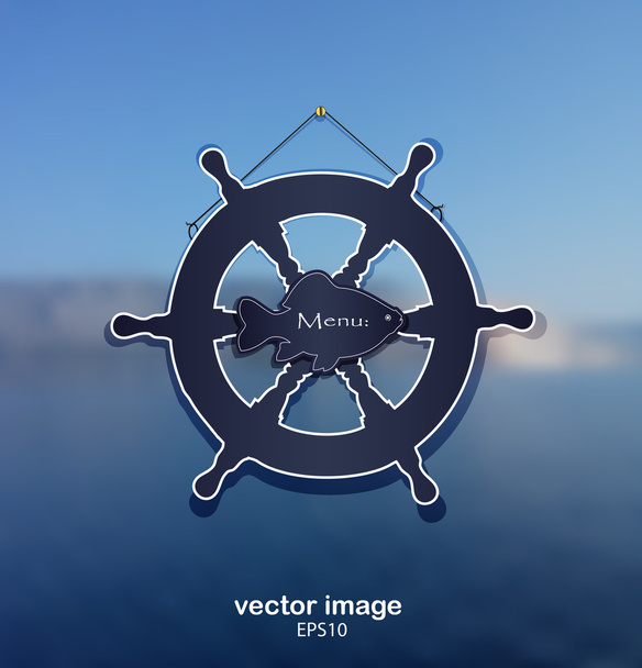 背景海舵魚水青いベクトル - ベクター画像