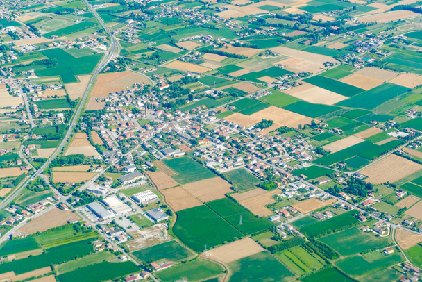 aerial of rural landscape in Hesse, Germany - Фото, изображение