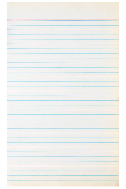 Cutout real notebook paper on white background. Back to school concept. Realistic square and lined sheet paper. Paper blank sheets of a notebook. White sheets notepapers. - Photo, image