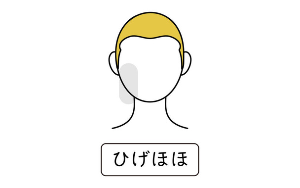 Men's Hair Removal, Beard Removal, Cheek - Translation: beard and cheeks - Вектор,изображение