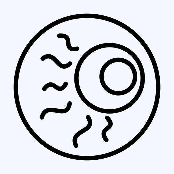 Icon Eye. suitable for Halloween symbol. line style. simple design editable. design template vector. simple illustration - Вектор,изображение