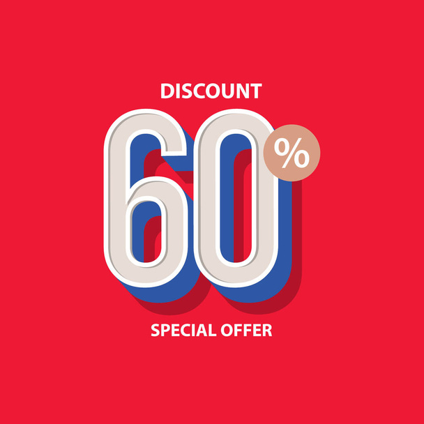 Discount up to 60% off Label Vector Template Design Illustration - Vektor, obrázek