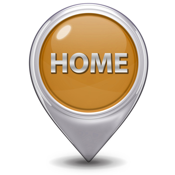 home pointer icon on white background - 写真・画像