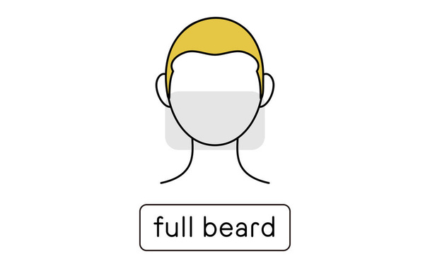 Men's Hair Removal, Beard Removal, Whole Beard - Vector, imagen