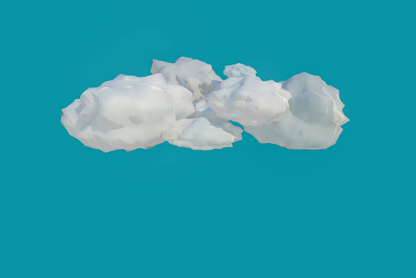 3d rendering of cloud on blue background - Foto, Imagen