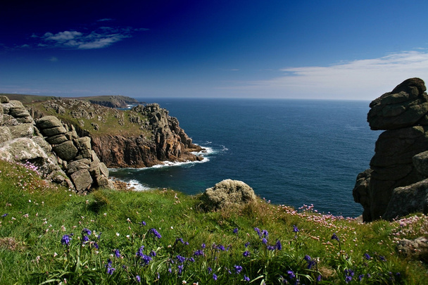 Seascape from near CarnBoel West Cornwall - Photo, Image