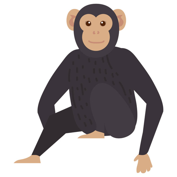 chimpanzee monkey animal wildlife character - Διάνυσμα, εικόνα