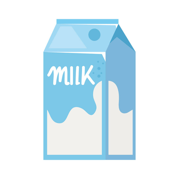 milk box packing product icon - Vector, Image