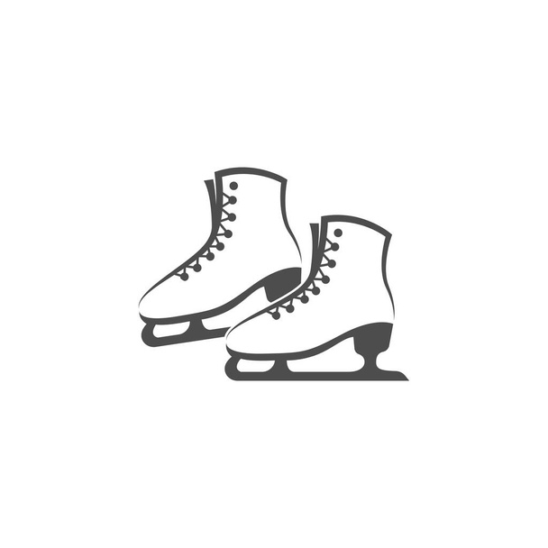 Ice skate shoes icon logo illustration template vector - Vetor, Imagem