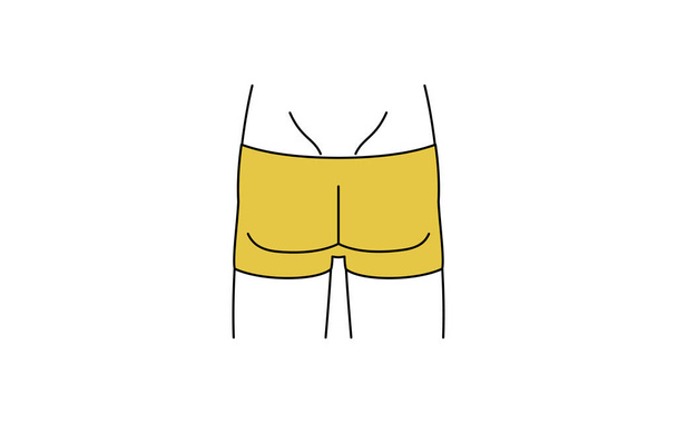 Men's Hair Removal, O-Line, with Underwear - Wektor, obraz