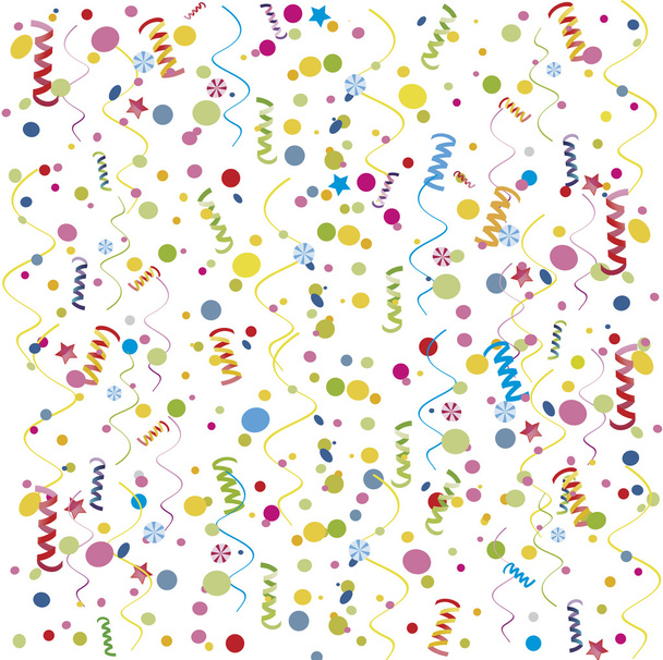Szerpentin, konfetti háttér - illusztrációk, vektoros készlet - Vektor, kép