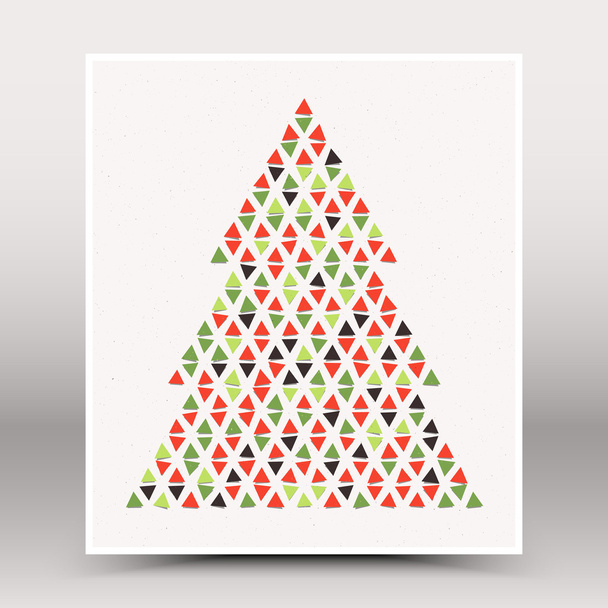 Vector Happy Christmas Hand Made Poster - Vettoriali, immagini