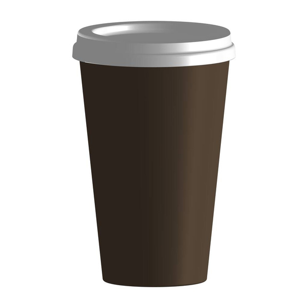 Editable vector illustration of the cup of coffee on the white background. - Vettoriali, immagini