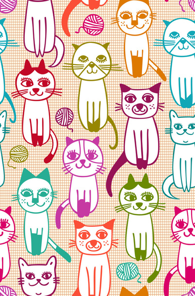 Cats  pattern - Vektor, Bild