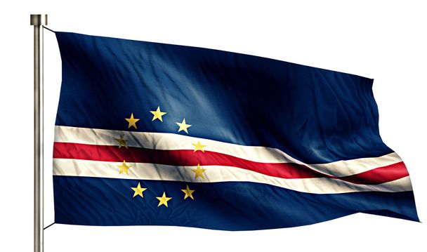 Kap Verden kansallinen lippu eristetty 3D valkoinen tausta
 - Valokuva, kuva
