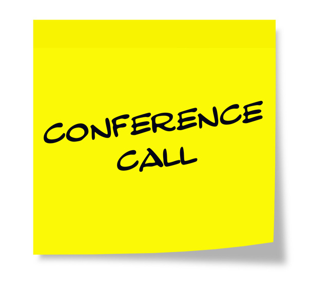 Conference Call Yellow Sticky note - Photo, Image