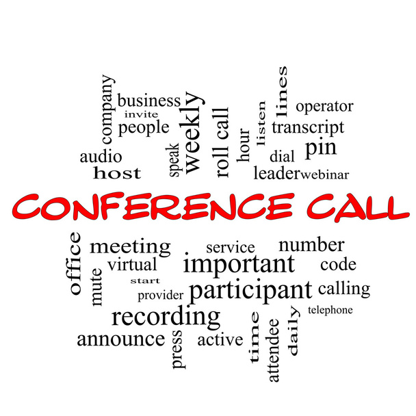 Konferenciahívás szó felhő fogalmát a piros paprika - Fotó, kép