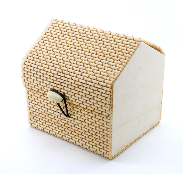 caja de madera aislada sobre fondo blanco - Foto, imagen