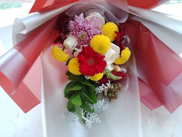 romantic flower bouquet for wedding gifts, gifts. This bouquet consists of various types of romantic flowers. - 写真・画像