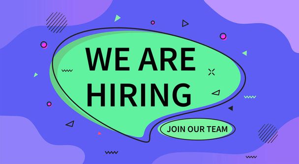 We are hiring banner design. Human resources and recruitment. Vector illustration. - Vecteur, image