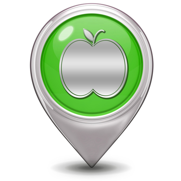 Icono de puntero de Apple sobre fondo blanco
 - Foto, Imagen