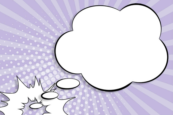 Cloud Thought Bubble mit Vorlage für Web-Banner und Werbung. - Foto, Bild
