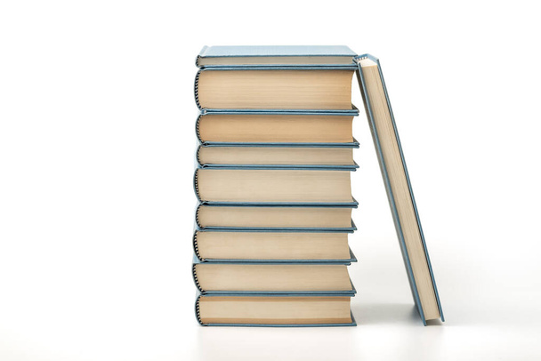 Stack of books isolated on white background, with clipping path included - Valokuva, kuva