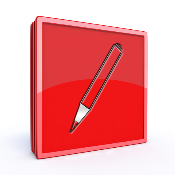 Pencil square icon on white background - Zdjęcie, obraz