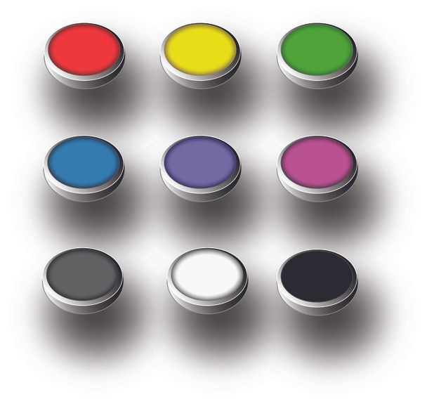 Készlet-web színes gombok vektor - Vektor, kép