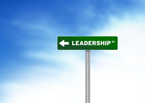 Señal de carretera de liderazgo
 - Foto, imagen