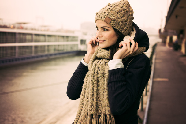 Beautiful winter woman - Foto, Imagen
