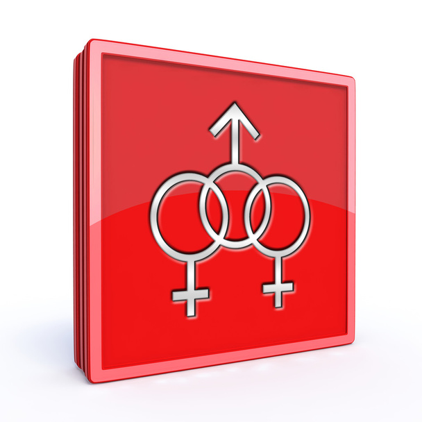 Sexualita čtvercovou ikonu na bílém pozadí - Fotografie, Obrázek