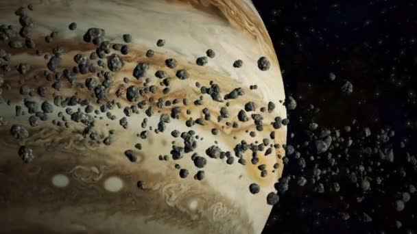 Jupiter a asteroidy - Záběry, video