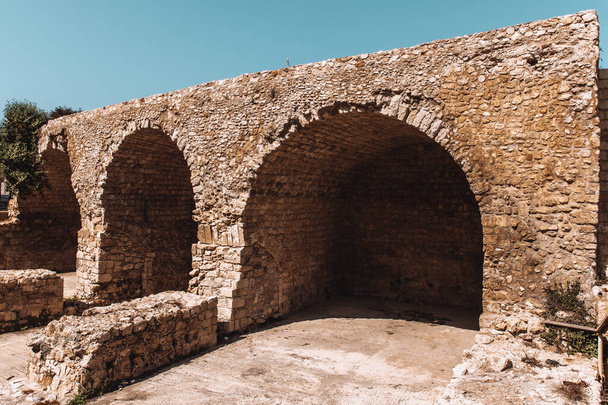 The Baths of Antoninus or Baths of Carthage, located in Carthage, Tunisia - 写真・画像