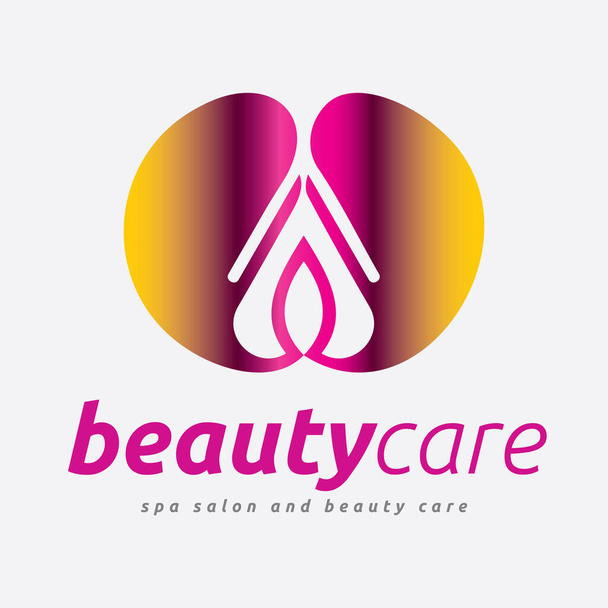 Logo, Perfect for all the natural spa, yoga, meditation, medication and for fashionable women products shop, beauty care and caring products. - Vektor, kép