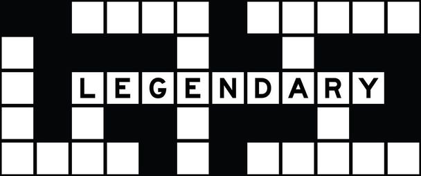 Alphabet letter in word legendary on crossword puzzle background - Vettoriali, immagini