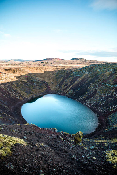 A reservoir on a mountain - Фото, зображення