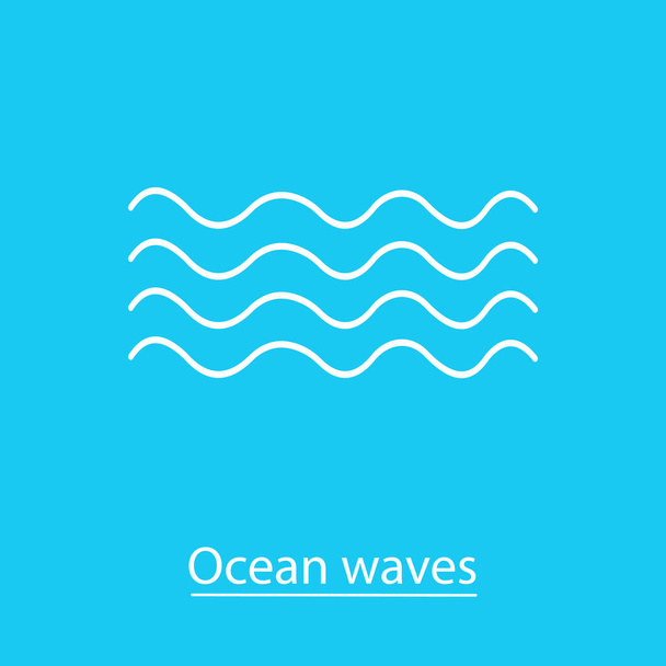 Wave line. wave thin lines sea icon water sailing. Vector - Vector, Imagen