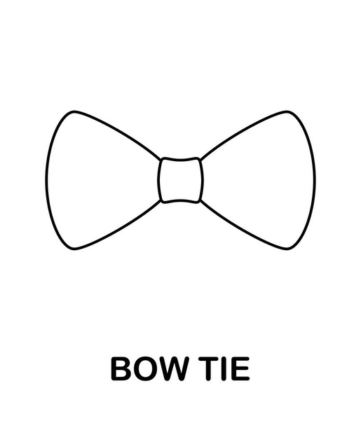 Coloring page with Bow Tie  for kids - Vector, imagen