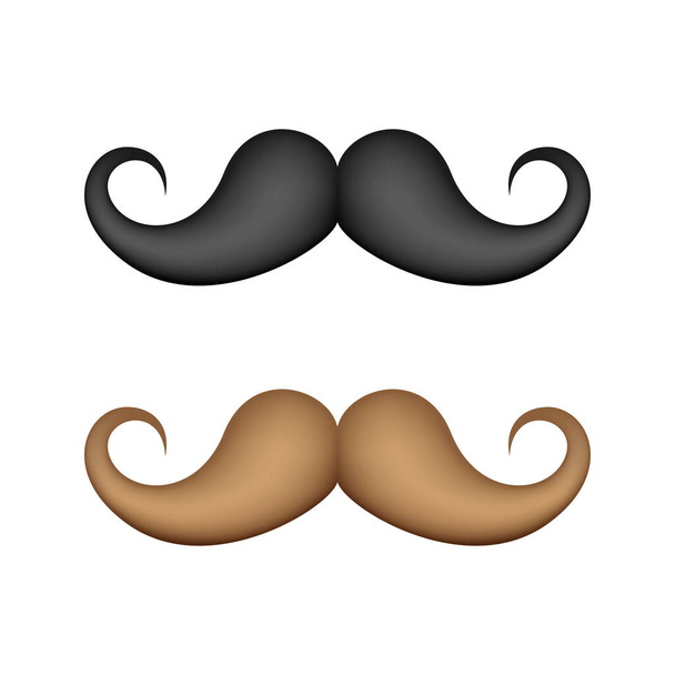 moustache isolée sur fond blanc - Vecteur, image